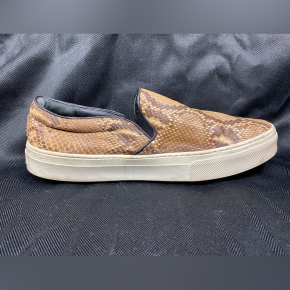 Celine Python Snakeskin Slip-on Sneakers Skater Almond Toe - Picture 10 of 14